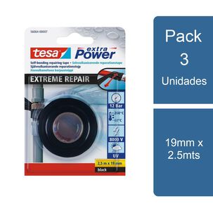 Pack 3 Cintas Extreme Repair Autosoldable 19mm*2.5m Tesa
